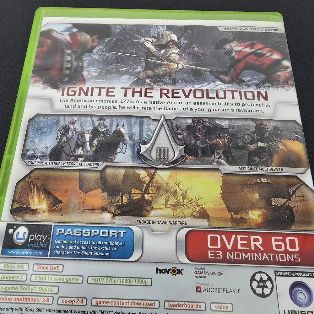 Assassin's Creed III (Xbox 360) - Green Case by Ubisoft